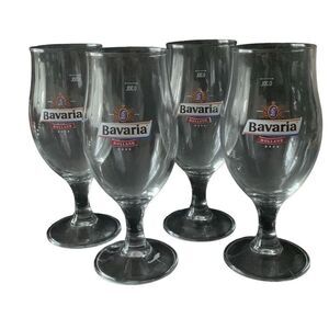 Vintage Bavaria Beer Holland Lot of 4 Beer Glass Pilsner Tasting